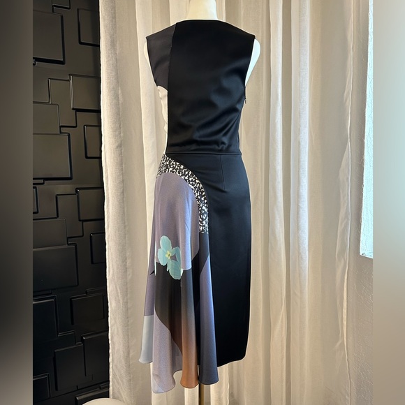 3.1 Phillip Lim 2014 FW runway dress 0 black/white/purple/floral - Picture 4 of 15